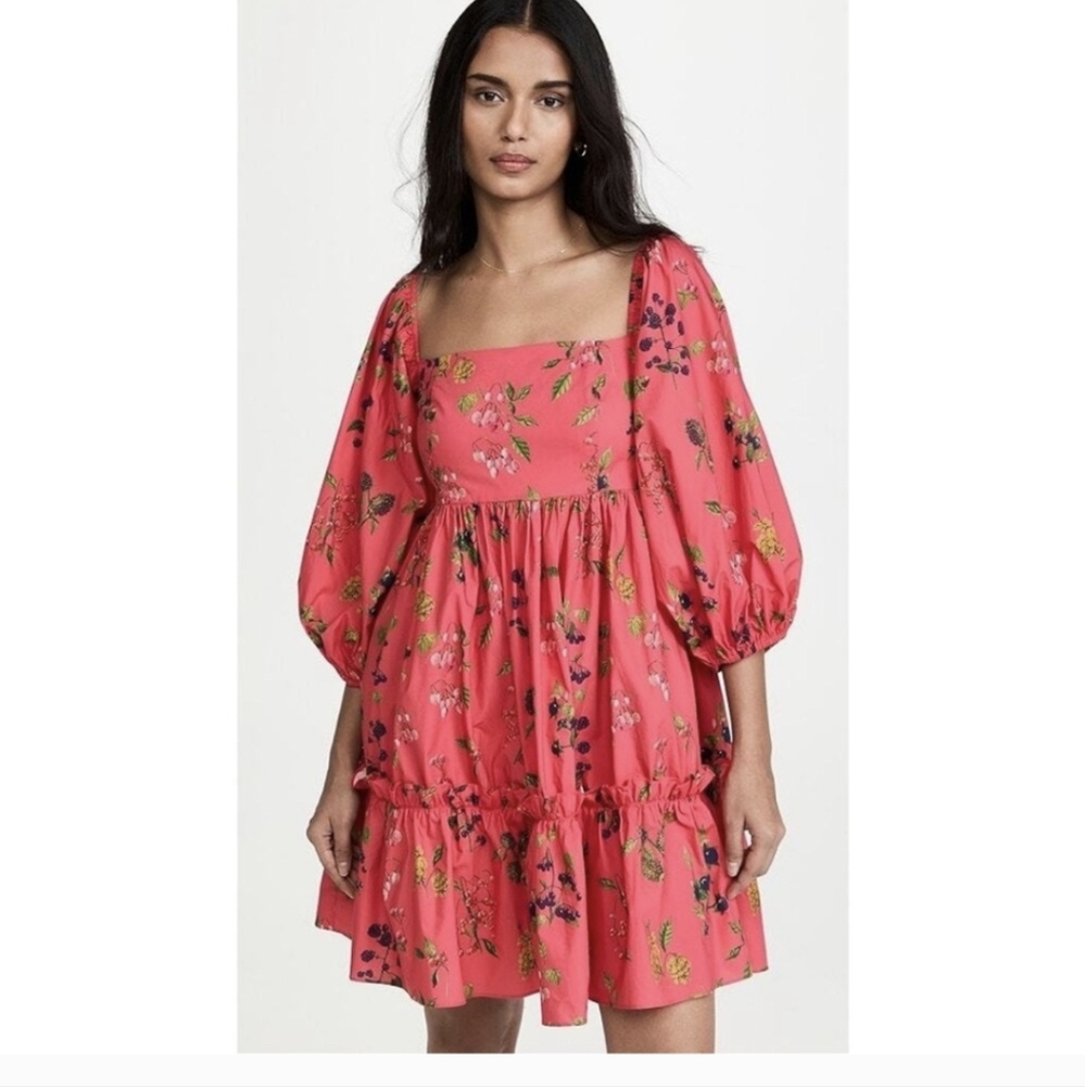 Cara Cara Sip Sip Mini Dress Coral /  Blackberry Sz Small - Picture 3 of 5